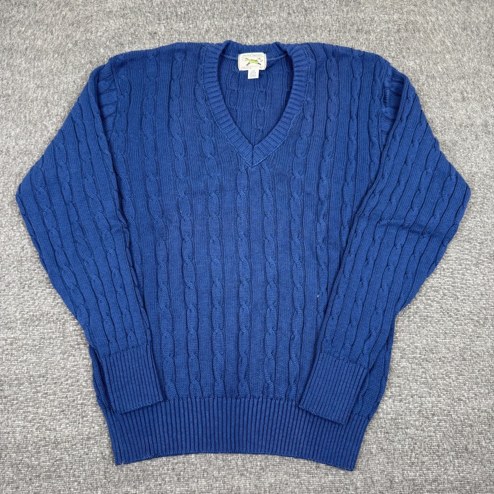 Vintage The Fox Collection Sweater Men XL Cable Knit USA JC Penney Deadstock 70s